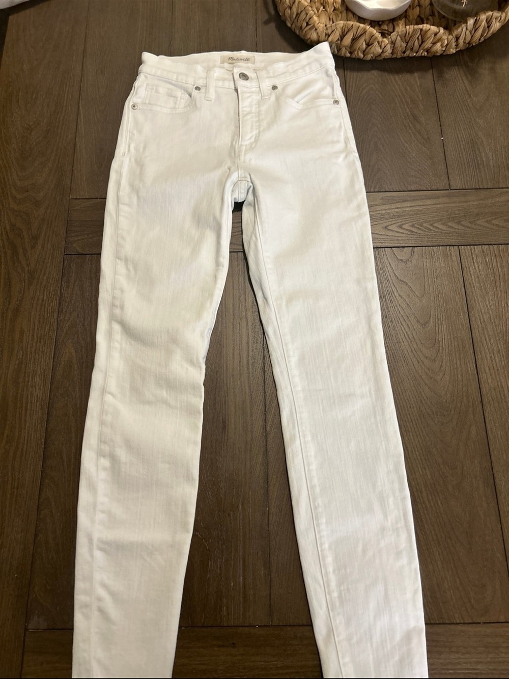 Madewell White Skinny Jeans - High-Rise Stretch Denim